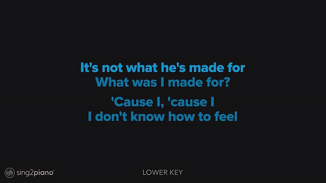 Billie Eilish - What Was I Made For? Piano Karaoke