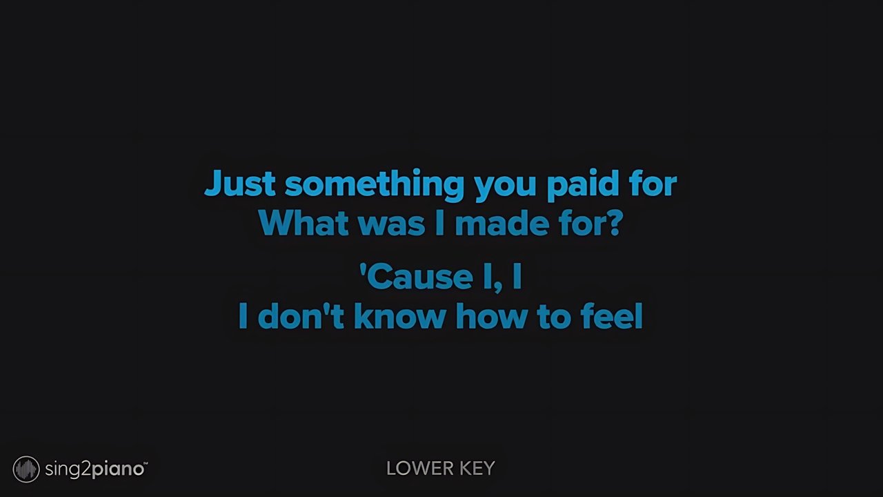 Billie Eilish - What Was I Made For? Piano Karaoke